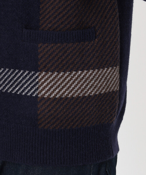 COMME CA ISM（コムサイズム）の「チェック柄 Ｖネックカーディガン（カーディガン/ボレロ・メンズ・ブラック/ネイビー/グレー・MEDIUM/LARGE）」の17枚目の写真