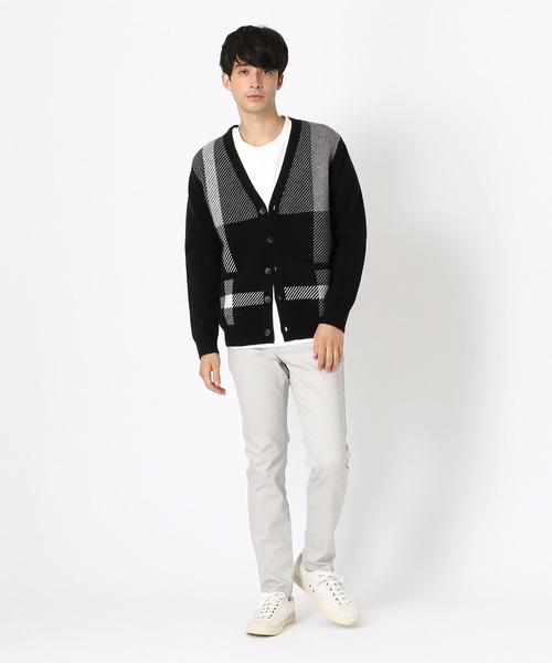 COMME CA ISM（コムサイズム）の「チェック柄 Ｖネックカーディガン（カーディガン/ボレロ・メンズ・ブラック/ネイビー/グレー・MEDIUM/LARGE）」の11枚目の写真