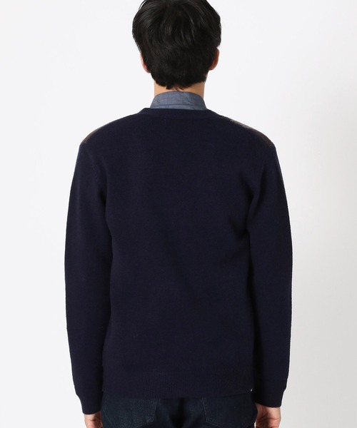 COMME CA ISM（コムサイズム）の「チェック柄 Ｖネックカーディガン（カーディガン/ボレロ・メンズ・ブラック/ネイビー/グレー・MEDIUM/LARGE）」の8枚目の写真