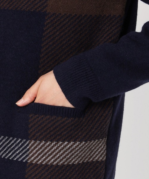 COMME CA ISM（コムサイズム）の「チェック柄 Ｖネックカーディガン（カーディガン/ボレロ・メンズ・ブラック/ネイビー/グレー・MEDIUM/LARGE）」の4枚目の写真
