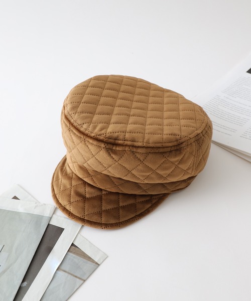 COLONY 2139（コロニートゥーワンスリーナイン）の「キルティングキャスケット（キャスケット・レディース・キャメル/ブラック・FREE）」の2枚目の写真