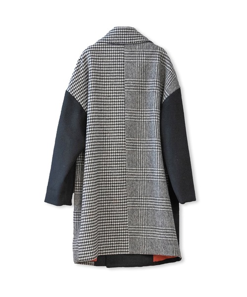 La SRIC(ラスリック)の「La SRIC / 3柄チェックCT(チェスターコート・レディース・ライトグレー/ブラック・38)」の7枚目の写真