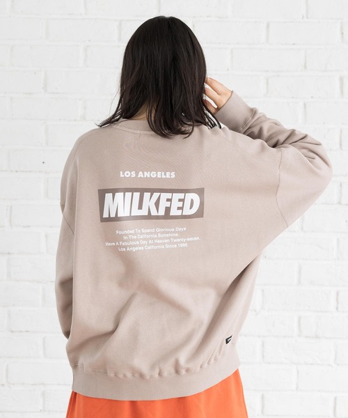 MILKFED.（ミルクフェド）の「SLANT LOGO BIG SWEAT CREW NECK