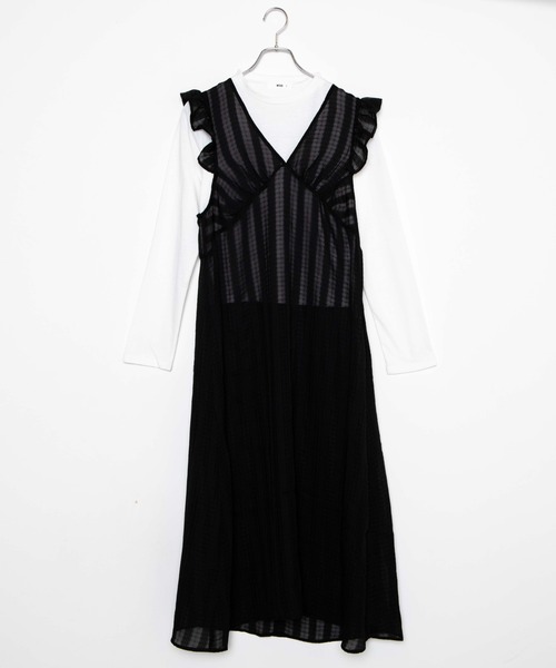 WEGO（ウィゴー）の「WEGO/フリルショルダーワンピース（ワンピース・レディース・ブラック/ブラウン・FREE）」の20枚目の写真