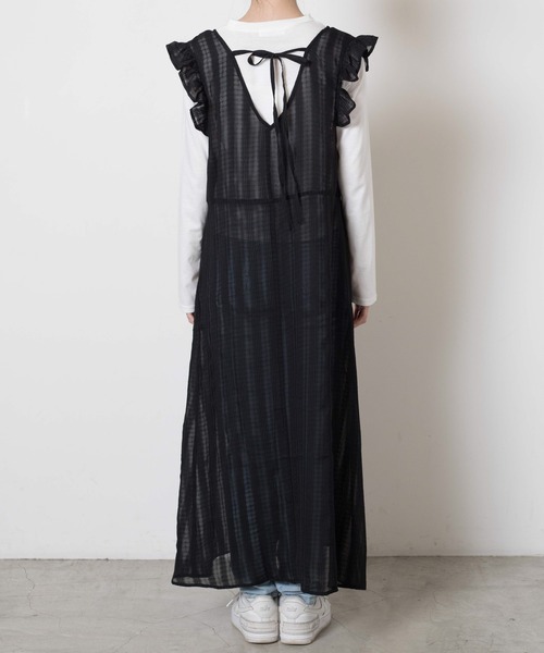 WEGO（ウィゴー）の「WEGO/フリルショルダーワンピース（ワンピース・レディース・ブラック/ブラウン・FREE）」の16枚目の写真