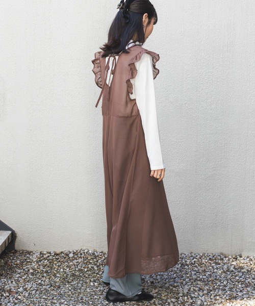 WEGO（ウィゴー）の「WEGO/フリルショルダーワンピース（ワンピース・レディース・ブラック/ブラウン・FREE）」の11枚目の写真