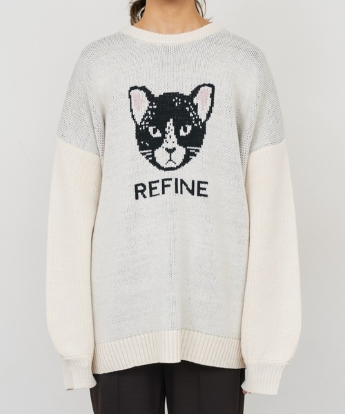 BONbazaar（ボンバザール）の「ネコジャガードニット（ニット/セーター・レディース・ホワイト系その他/ブラウン/ブルー系その他・FREE）」の15枚目の写真