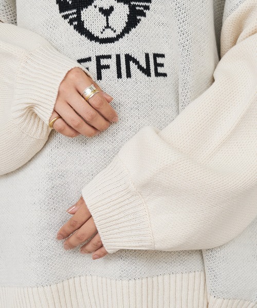 BONbazaar（ボンバザール）の「ネコジャガードニット（ニット/セーター・レディース・ホワイト系その他/ブラウン/ブルー系その他・FREE）」の22枚目の写真