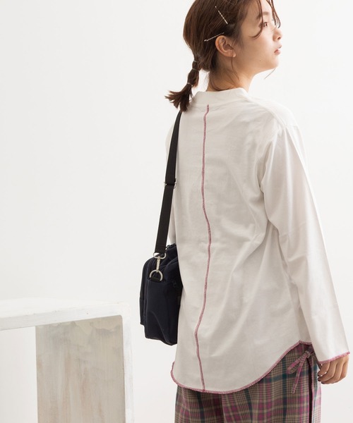 POU DOU DOU(プードゥドゥ)の「ギザギザステッチフルーツロングスリーブTee(Tシャツ/カットソー・レディース・ベージュ/オフホワイト・3)」の6枚目の写真