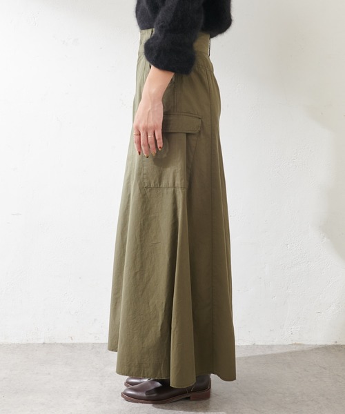 SHENERY（シーナリー）の「カットオフカーゴロングスカート（スカート・レディース・ブラック/カーキ・38/36）」の16枚目の写真