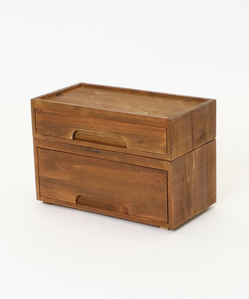 LBC（エルビーシー）の「【スタッキング対応アイテム】ウッド スタッキング 小物入れ S（収納グッズ・レディース・ブラウン/ライトブラウン・FREE）」の11枚目の写真