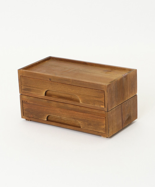 LBC（エルビーシー）の「【スタッキング対応アイテム】ウッド スタッキング 小物入れ S（収納グッズ・レディース・ブラウン/ライトブラウン・FREE）」の13枚目の写真