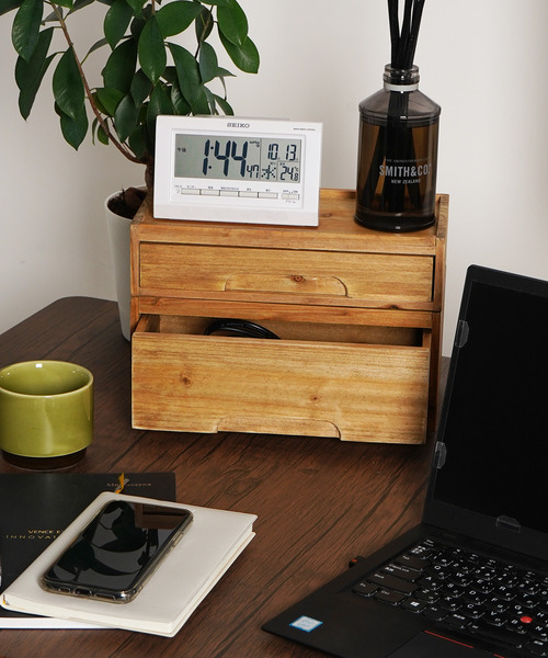 LBC（エルビーシー）の「【スタッキング対応アイテム】ウッド スタッキング 小物入れ S（収納グッズ・レディース・ブラウン/ライトブラウン・FREE）」の22枚目の写真