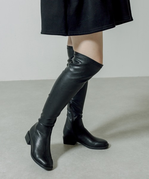 RASVOA(ラスボア)の「レザーニーハイブーツ(ブーツ・レディース・ブラック・M/L)」の17枚目の写真