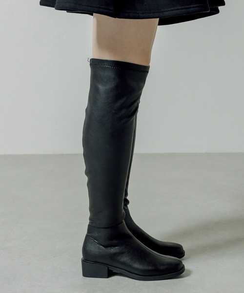 RASVOA(ラスボア)の「レザーニーハイブーツ(ブーツ・レディース・ブラック・M/L)」の11枚目の写真