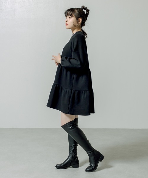 RASVOA(ラスボア)の「レザーニーハイブーツ(ブーツ・レディース・ブラック・M/L)」の10枚目の写真