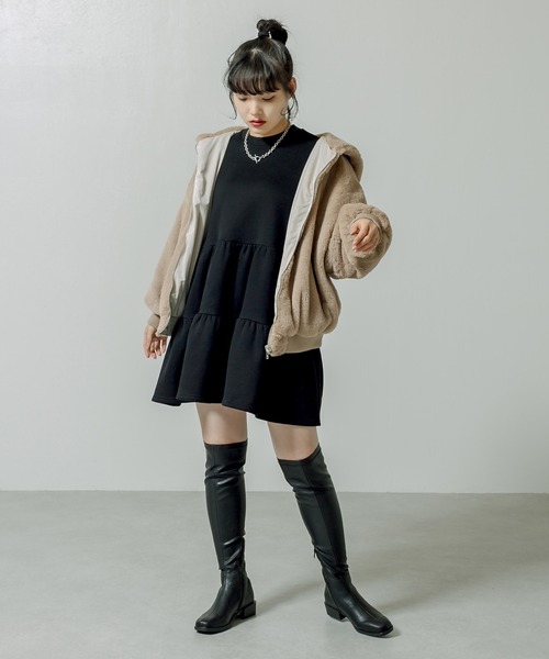 RASVOA(ラスボア)の「レザーニーハイブーツ(ブーツ・レディース・ブラック・M/L)」の14枚目の写真