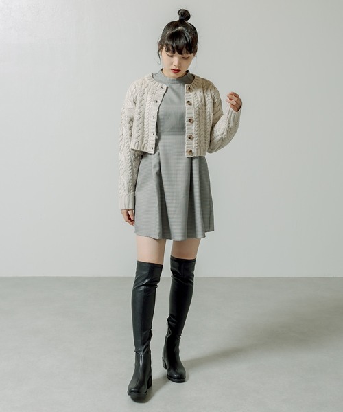 RASVOA(ラスボア)の「レザーニーハイブーツ(ブーツ・レディース・ブラック・M/L)」の12枚目の写真