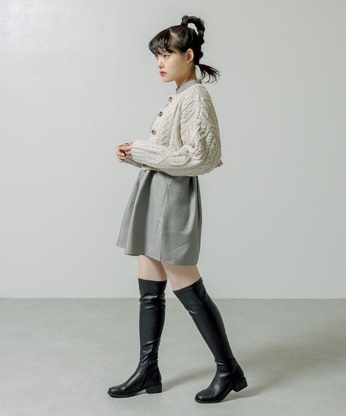 RASVOA(ラスボア)の「レザーニーハイブーツ(ブーツ・レディース・ブラック・M/L)」の6枚目の写真