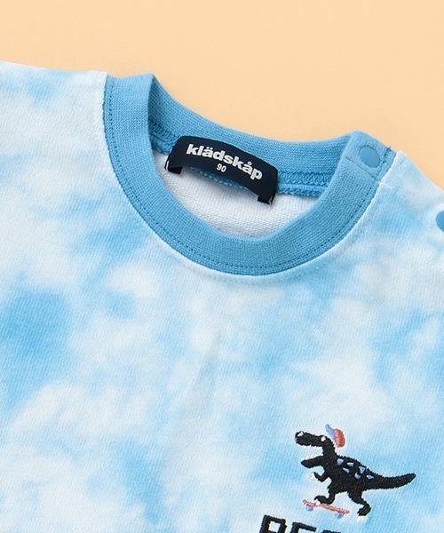 kladskap(クレードスコープ)の「タイダイ恐竜長袖Tシャツ(Tシャツ/カットソー・キッズ・ライトブルー/グレー・90cm/110cm/100cm/120cm/130cm)」の6枚目の写真