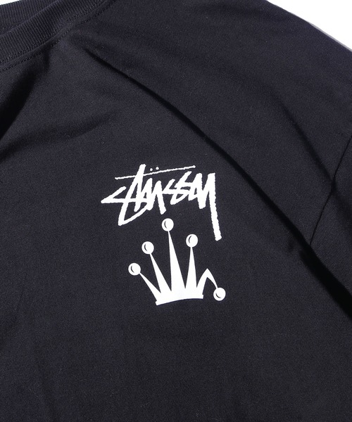 STUSSY(ステューシー)の「STUSSY/ステューシー STOCK CROWN TEE ブランドロゴ バックプリント クラウン ビッグシルエット(Tシャツ/カットソー・メンズ・ブラック/ホワイト/オレンジ・XL/L/S)」の7枚目の写真