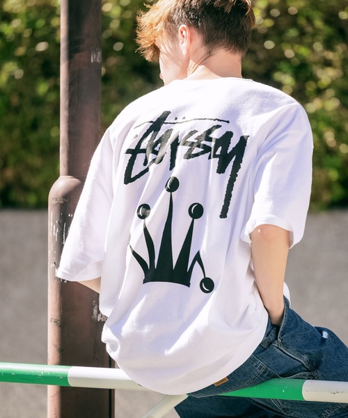 STUSSY(ステューシー)の「STUSSY/ステューシー STOCK CROWN TEE ブランドロゴ バックプリント クラウン ビッグシルエット(Tシャツ/カットソー・メンズ・ブラック/ホワイト/オレンジ・XL/L/S)」の20枚目の写真
