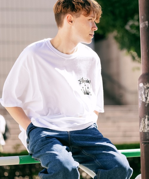 STUSSY(ステューシー)の「STUSSY/ステューシー STOCK CROWN TEE ブランドロゴ バックプリント クラウン ビッグシルエット(Tシャツ/カットソー・メンズ・ブラック/ホワイト/オレンジ・XL/L/S)」の18枚目の写真