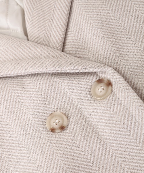 MAISON DE THERESE(メゾン ド テレーズ)の「ラシャセットアップ(ジャケット+スカート)(セットアップ・レディース・ベージュ・LARGE/SMALL/MEDIUM/X-SMALL/X-LARGE)」の3枚目の写真