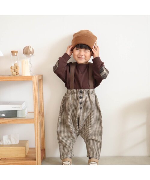 BREEZE by yumi.（ブリーズバイユミ）の「WEB限定 パッチワークトレーナー【BREEZE by yumi.】（スウェット・キッズ・ベージュ/ブラウン/カーキ/ネイビー・100/110/120/130/90/80/140）」の11枚目の写真