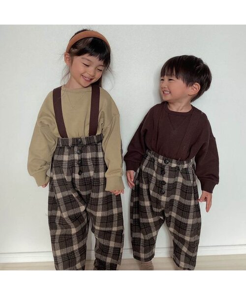 BREEZE by yumi.（ブリーズバイユミ）の「WEB限定 パッチワークトレーナー【BREEZE by yumi.】（スウェット・キッズ・ベージュ/ブラウン/カーキ/ネイビー・100/110/120/130/90/80/140）」の12枚目の写真