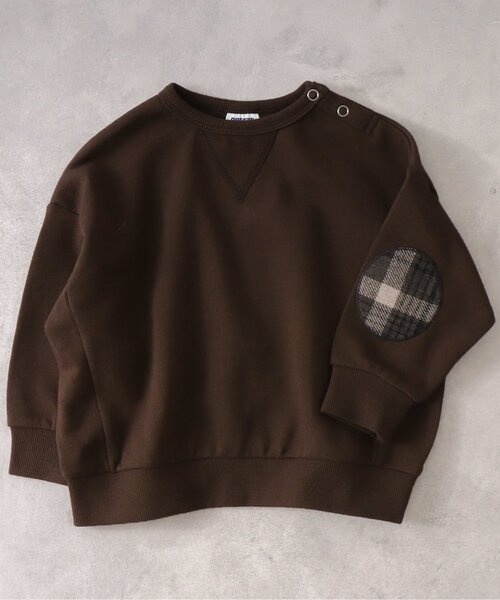 BREEZE by yumi.（ブリーズバイユミ）の「WEB限定 パッチワークトレーナー【BREEZE by yumi.】（スウェット・キッズ・ベージュ/ブラウン/カーキ/ネイビー・100/110/120/130/90/80/140）」の14枚目の写真