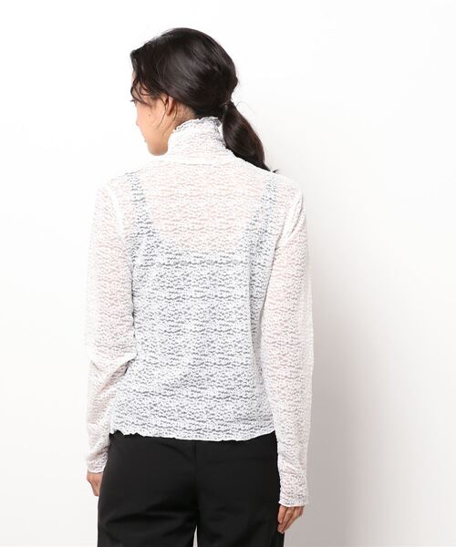 archives（アルシーヴ）の「ハイネックレースＴＯＰＳ（Tシャツ/カットソー・レディース・ブラウン/オフホワイト/ベージュ・MEDIUM）」の4枚目の写真