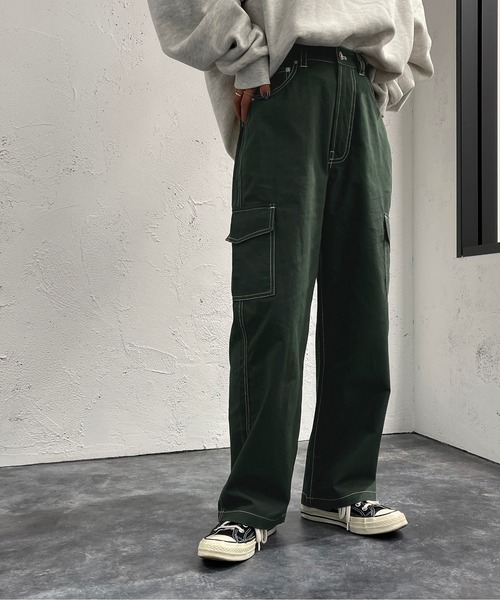 apres jour mignon（アプレジュールミニョン）の「カーゴパンツ【ZOZOTOWN限定アイテム】（カーゴパンツ・レディース・ボルドー/ブラック/ダークグリーン・MEDIUM/X-LARGE/SMALL）」の3枚目の写真