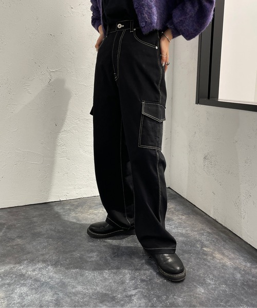 apres jour mignon（アプレジュールミニョン）の「カーゴパンツ【ZOZOTOWN限定アイテム】（カーゴパンツ・レディース・ボルドー/ブラック/ダークグリーン・MEDIUM/X-LARGE/SMALL）」の4枚目の写真