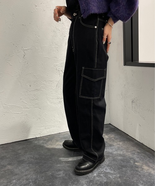 apres jour mignon（アプレジュールミニョン）の「カーゴパンツ【ZOZOTOWN限定アイテム】（カーゴパンツ・レディース・ボルドー/ブラック/ダークグリーン・MEDIUM/X-LARGE/SMALL）」の5枚目の写真