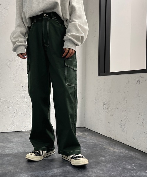 apres jour mignon（アプレジュールミニョン）の「カーゴパンツ【ZOZOTOWN限定アイテム】（カーゴパンツ・レディース・ボルドー/ブラック/ダークグリーン・MEDIUM/X-LARGE/SMALL）」の10枚目の写真