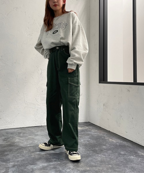 apres jour mignon（アプレジュールミニョン）の「カーゴパンツ【ZOZOTOWN限定アイテム】（カーゴパンツ・レディース・ボルドー/ブラック/ダークグリーン・MEDIUM/X-LARGE/SMALL）」の14枚目の写真