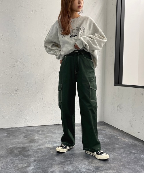 apres jour mignon（アプレジュールミニョン）の「カーゴパンツ【ZOZOTOWN限定アイテム】（カーゴパンツ・レディース・ボルドー/ブラック/ダークグリーン・MEDIUM/X-LARGE/SMALL）」の15枚目の写真