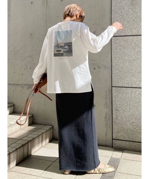 【新品　たぐつき】Ungrid♪バックフォトロングスリーブtee Ungrid（アングリッド）の「バックフォトプリントロングスリーブTee（T