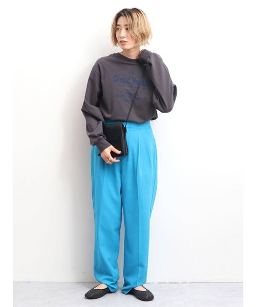Ungrid(アングリッド)の「バックフォトプリントロングスリーブTee(Tシャツ/カットソー・レディース・オフホワイト/チャコールグレー・FREE)」の13枚目の写真