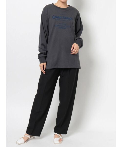 Ungrid(アングリッド)の「バックフォトプリントロングスリーブTee(Tシャツ/カットソー・レディース・オフホワイト/チャコールグレー・FREE)」の20枚目の写真