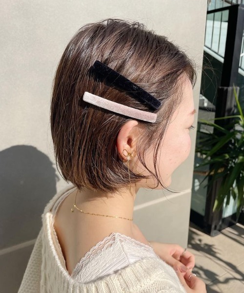 flower（フラワー）の「シンプリーベロアクリップ（ヘアピン・レディース・ブラック/ピンク・FREE）」の9枚目の写真