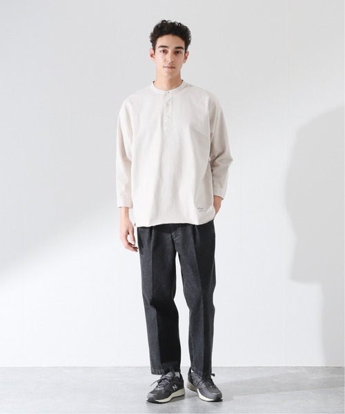 ARMY TWILL(アーミーツイル)の「【ARMY TWILL / アーミーツイル】別注 ヘンリーネック ロンT(Tシャツ/カットソー・メンズ・ホワイト/ブラック/ベージュ・MEDIUM/LARGE)」の21枚目の写真