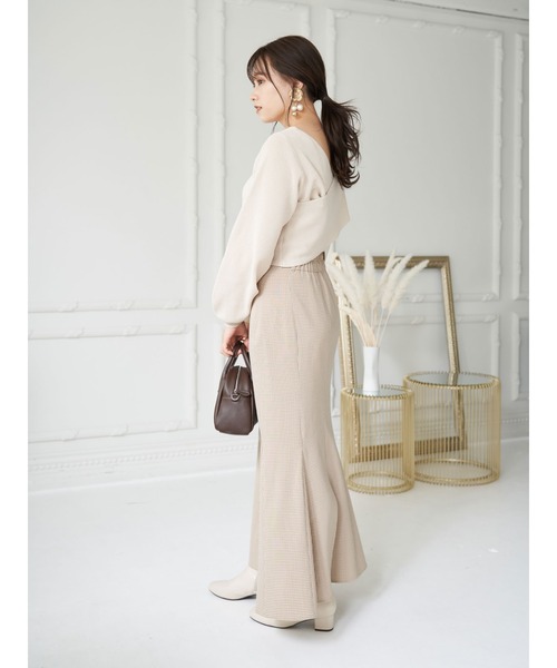 earth music&ecology（アースミュージックアンドエコロジー）の「マーメイドスカート（パターン）＊（スカート・レディース・チェック・S/M）」の4枚目の写真