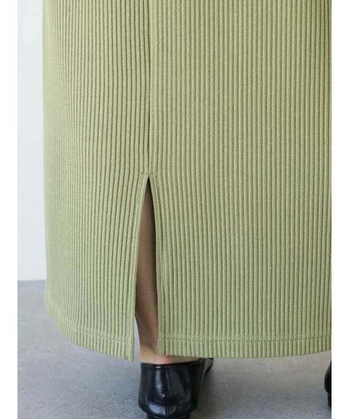 CRAFT STANDARD BOUTIQUE（クラフトスタンダードブティック）の「【追加】リブロングスカート　＊◆（スカート・レディース・ブラック/カーキ・FREE）」の15枚目の写真