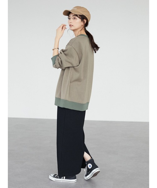 CRAFT STANDARD BOUTIQUE（クラフトスタンダードブティック）の「【追加】リブロングスカート　＊◆（スカート・レディース・ブラック/カーキ・FREE）」の9枚目の写真