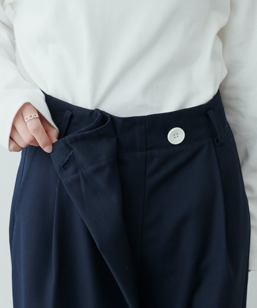 PUAL CE CIN（ピュアルセシン）の「大人見えワイドパンツ（その他パンツ・レディース・ネイビー/グレー・FREE）」の21枚目の写真