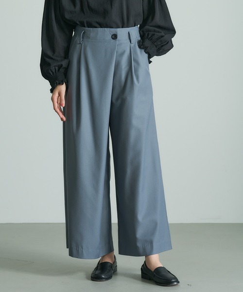 PUAL CE CIN（ピュアルセシン）の「大人見えワイドパンツ（その他パンツ・レディース・ネイビー/グレー・FREE）」の9枚目の写真