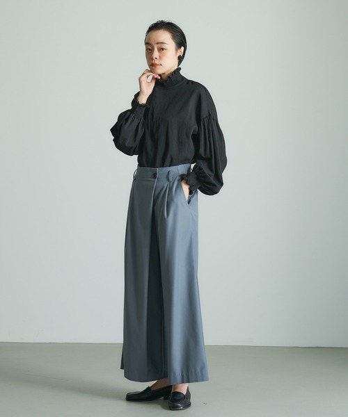 PUAL CE CIN（ピュアルセシン）の「大人見えワイドパンツ（その他パンツ・レディース・ネイビー/グレー・FREE）」の4枚目の写真