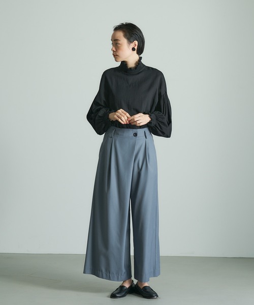 PUAL CE CIN（ピュアルセシン）の「大人見えワイドパンツ（その他パンツ・レディース・ネイビー/グレー・FREE）」の22枚目の写真